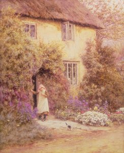 Une porte de cottage - Helen Allingham
