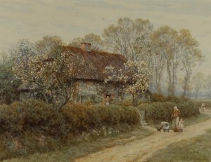 Un cottage à Freshwater Gate - Helen Allingham