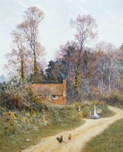 Dans une allée de Witley - Helen Allingham