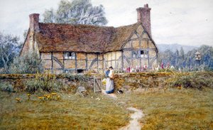 Vieux cottage à Alfriston - Helen Allingham