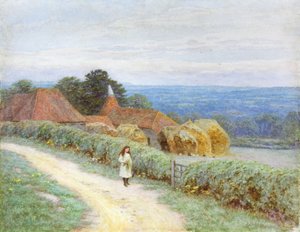La ferme du Kent à Crockham Hill - Helen Allingham