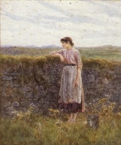 La jeune laitière - Helen Allingham