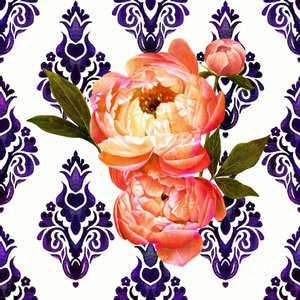 Pivoine sur Delft, 2021 - Helen White
