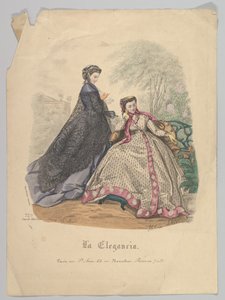 Deux femmes en plein air, n° 720, de La Elegancia Barcelona, 19ème siècle