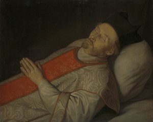 Portrait de Joannes Putkamer (1600-1671) sur son lit de mort - Hendrick Bloemaert