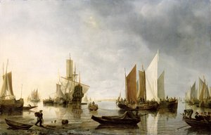 Port avec navires ancrés, 1655-60