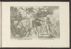 Attaque des Géants contre le monde des dieux - Hendrick Goltzius (workshop of)