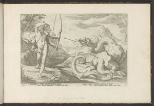 Apollon tue le serpent géant Python