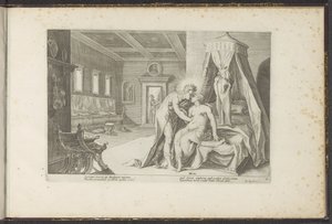 Apollon séduit Leucothea - Hendrick Goltzius (workshop of)