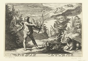 Arcas vise Callisto avec sa flèche