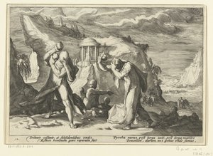 Deucalion et Pyrrha créent une nouvelle race humaine - Hendrick Goltzius (workshop of)