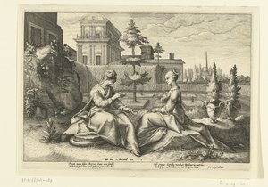 Juno approche Sémélé sous la forme de Béroé - Hendrick Goltzius (workshop of)