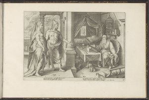 Junon et Jupiter consultent Tirésias