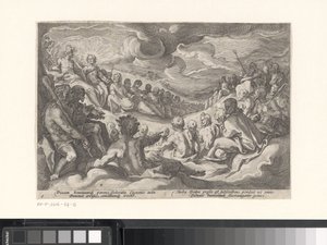 Jupiter demande conseil aux dieux olympiens - Hendrick Goltzius (workshop of)