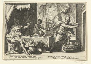 Lycaon transformé en loup - Hendrick Goltzius (workshop of)