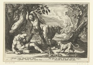 Mercure tue Argus - Hendrick Goltzius (workshop of)