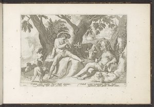 Mercure jouant de la flûte pour Argus - Hendrick Goltzius (workshop of)