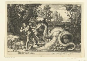 Compagnons de Cadmus dévorés par un dragon