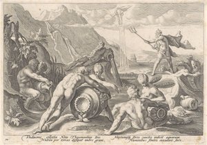 Neptune ordonne aux dieux des rivières de provoquer un déluge
