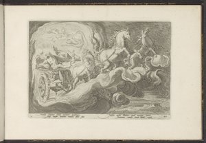 Phaéton chevauche le char de son père - Hendrick Goltzius (workshop of)
