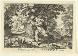 Tirésias frappe deux serpents accouplés (Les Métamorphoses d