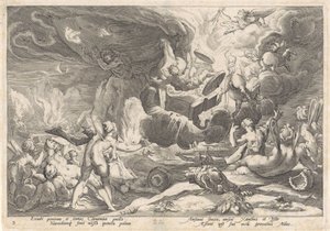 Chute de Phaéthon - Hendrick Goltzius (workshop of)
