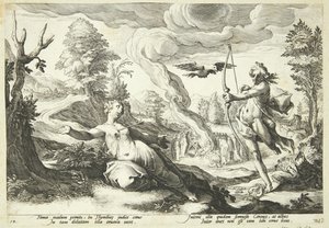 Apollon tue Coronis - Hendrick Goltzius