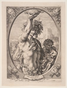 Bacchus, tiré de Trois dieux et déesses païens - Hendrick Goltzius