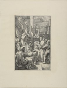 Christ devant Caïphe, planche quatre de La Passion du Christ - Hendrick Goltzius