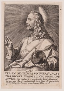 Le Christ, du Christ, les Apôtres et St Paul avec le Credo - Hendrick Goltzius
