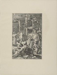Christ sur la croix, planche dix de la Passion du Christ - Hendrick Goltzius
