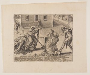 La mort du plaideur fou, extrait de Litis Abusus (Les abus de la loi) - Hendrick Goltzius