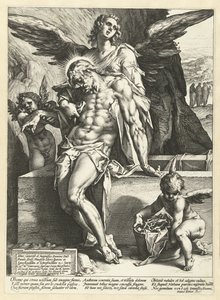 Anges portant le corps du Christ - Hendrick Goltzius
