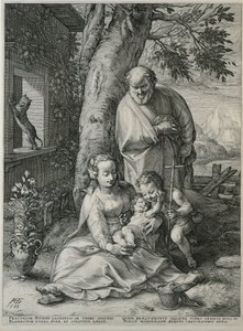 Sainte Famille avec Jean-Baptiste - Hendrick Goltzius
