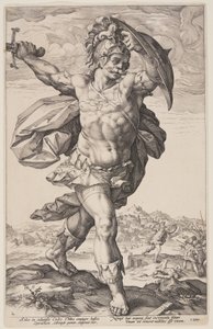 Horatius Cocles, extrait des Héros romains - Hendrick Goltzius