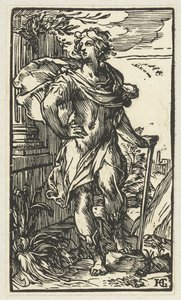 Jeune homme avec une canne - Hendrick Goltzius