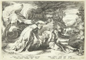 Junon transforme Callisto en ours - Hendrick Goltzius