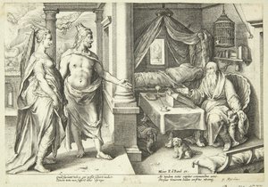 Jupiter et Junon consultent Tirésias - Hendrick Goltzius