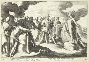 Jupiter et les dieux demandent à Hélios de reprendre le contrôle du char solaire - Hendrick Goltzius