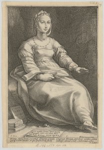 Calliope, feuille n° 1 de la série « Les neuf Muses » - Hendrick Goltzius