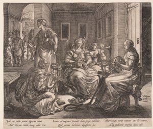 Lucrèce et ses femmes qui filent, extrait de L