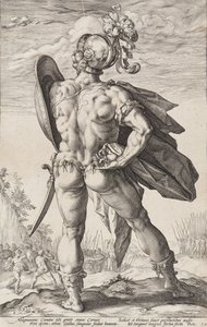 Marcus Valerius Corvus (Héros romains, planche 6) - Hendrick Goltzius