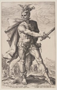 Mucius Scaevola, extrait des Héros romains - Hendrick Goltzius
