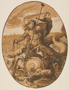 Oceanus, extrait de The Deities - Hendrick Goltzius