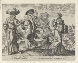 Orpa quitte Naomi et Ruth - Hendrick Goltzius