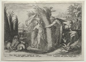 Pan poursuivant Syrinx - Hendrick Goltzius
