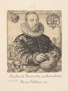 Portrait de Nicolaus Petri Daventriensis, en réalité Claes Pietersz van Deventer, vers 1540-1602 - mathématicien et astronome