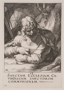 Saint Jacques le Mineur, du Christ, des Apôtres et de Saint Paul avec le Credo - Hendrick Goltzius