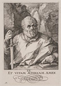 St Matthias, du Christ, des Apôtres et de St Paul avec le Credo - Hendrick Goltzius