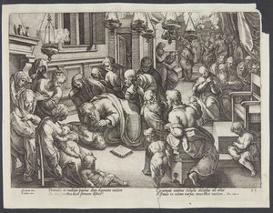 Saint Paul ressuscitant Eutychus - Hendrick Goltzius